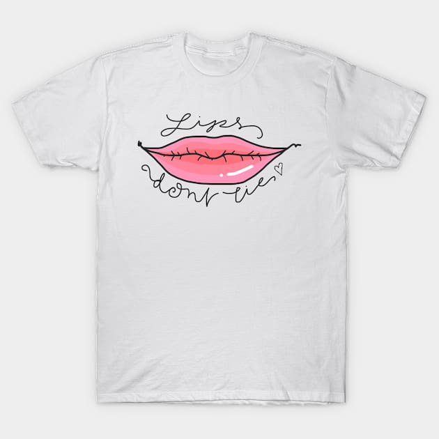 Lips Don’t Lie T-Shirt by maramyeonni.shop